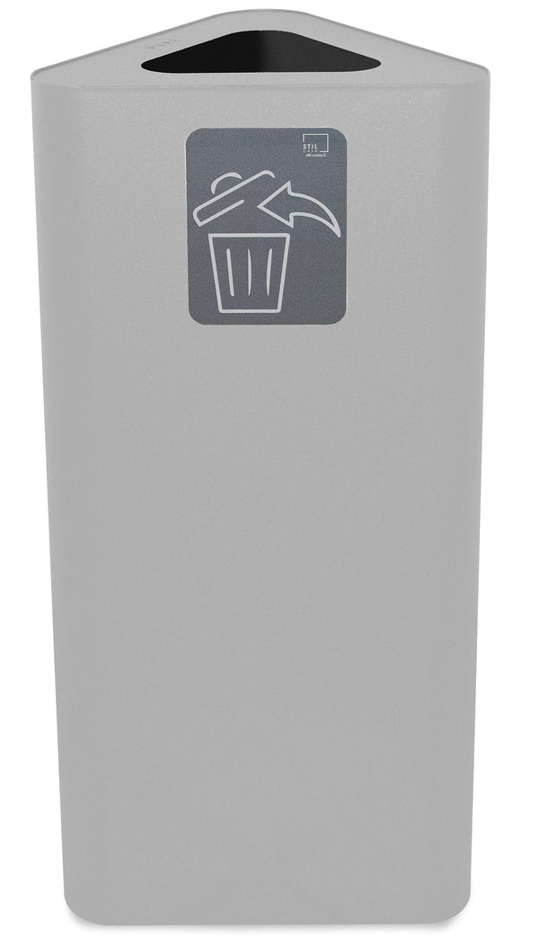 prezzo Pattumiera Per Raccolta Rifiuti 38x38xh80 cm In Acciaio Verniciato con Pittogramma Magnetico Bianco