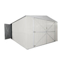 Casetta Box da Giardino in Lamiera di Acciaio Porta Utensili 360x600x230 cm Enaudi Bianca