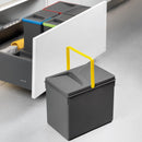 Pattumiera Differenziata 2 Contenitori per Cassettone 31,2x21,6 cm H21,6 cm Emuca Grigio antracite