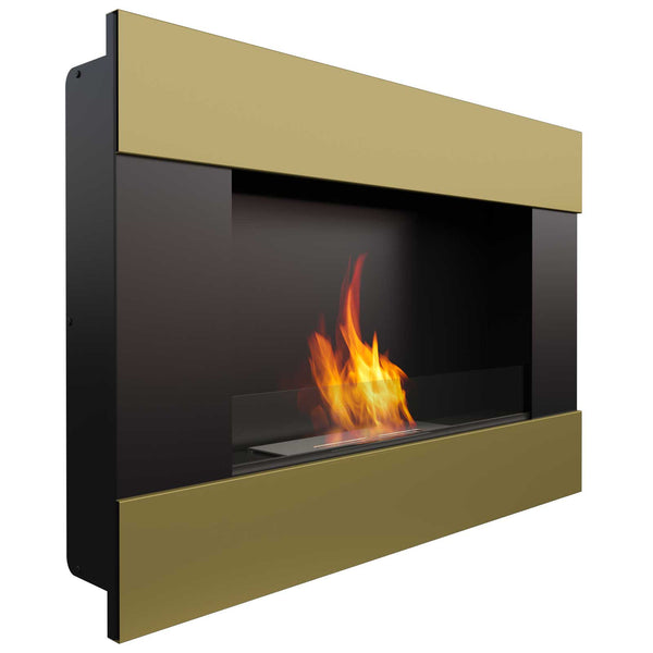 sconto Camino a Bioetanolo da Parete 90x65,2 cm Flig Boston Oro