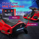 Go Kart Elettrico per Bambini Velocità 3-8 km/h per Drifting Rosso  