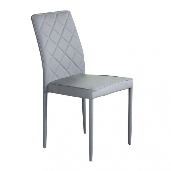 online Sedia Blossom 41x50x91 h cm in Similpelle Grigio chiaro