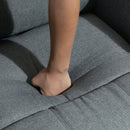 Poltrona Relax Alzapersona Massaggiante Riscaldante in Tessuto di Lino Grigia