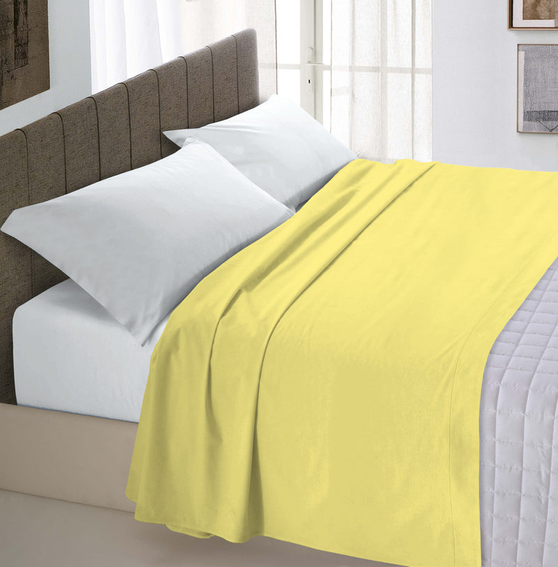 Lenzuolo Sopra in Tinta Unita Giallo