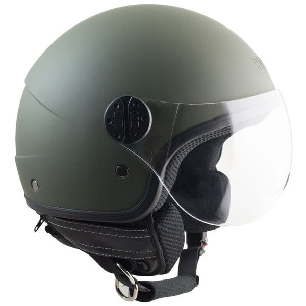 sconto Casco Jet per Scooter Visiera Sagomata CGM Florida 109A Verde Opaco Varie Misure