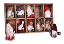 Mini Santa Claus Assortito, 10 Pezzi H6,5 cm 