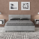 Letto Matrimoniale Francese Ankel Testata Doghe Inclinata  Cemento Varie Misure