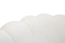 Divanetto Vienna Crema 130x74x84 cm Spugna e Tessuto e Metallo Bianco e Oro