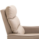 Poltrona Reclinabile 160° max con Poggiapiedi 65x89x100 cm in Pelle PU Legno e Acciaio Marrone Chiaro      