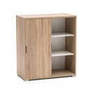 Mobiletto 2 Ante Scorrevoli 75x38x85 h cm in Truciolare bilaminato Naturale