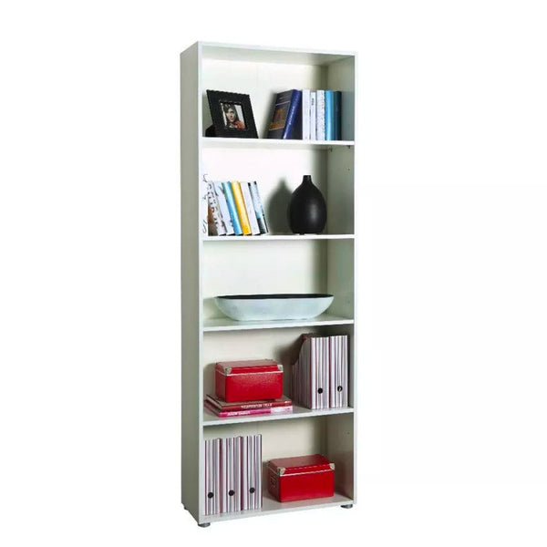 acquista Libreria 5 Ripiani 70x29,8x197 cm in Truciolare Nobilitato Bianca
