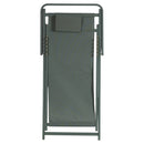 Sdraio Pieghevole Lido con Poggiatesta 94x60x92-81 cm in Poliestere e PVC Verde      
