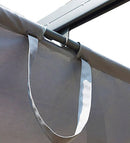 Pergola da Giardino 4x3x2,3 m in Alluminio Grigio Antracite con Telo di Copertura 140g/mq Ruggine