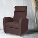 Poltrona Relax Reclinabile Manuale in Tessuto Marta Marrone