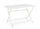 Tavolo Pieghevole da Giardino 110x70x71h cm Elin Bianco