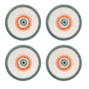 Set 4 Piatti Tondi Ø32x2 cm  in Dolomite VdE Tivoli 1996 Occhio Marino