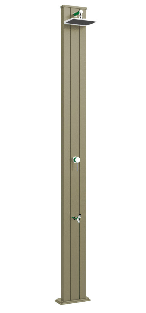 Doccia Solare da Esterno Giardino 30L Miscelatore e Lavapiedi Arkema Spring S Champagne Bronze sconto