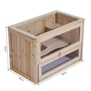 Gabbia per Criceti e Piccoli Roditori in Legno di Abete 60x35x42 cm 