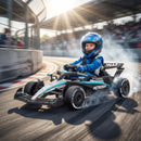 Go-Kart Elettrico Mercedes-AMG PETRONAS F1 123x66x39 cm con Licenza Telecomando Sospensioni Posteriori e Avvio Morbido in PP      