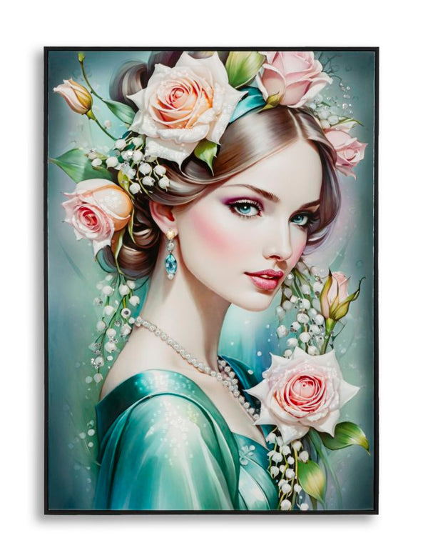 Dipinto su Tela Laccato Fantasy con Cornice 72x4x102 cm in Pino e Tela e Plastica sconto