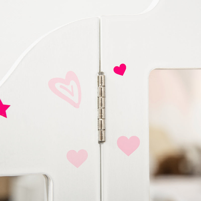 Set per Salone di Bellezza in Legno, Bellezza per Trucco di Design a Misura di Bambino Giocattolo per Bambini di età a 3 Anni(18 Punti