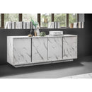 Madia Rock 4 ante effetto marmo bianco 180x43x79h cm