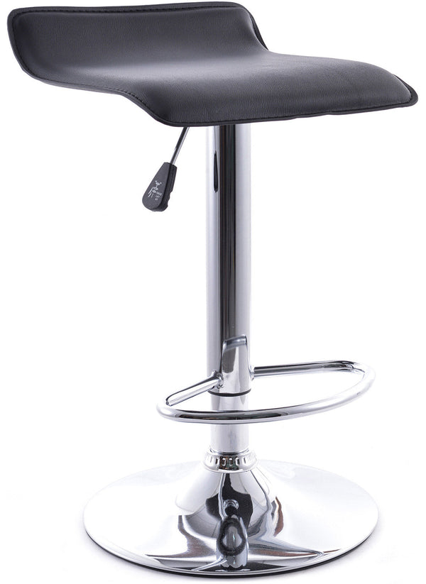 online Sgabello con Alzata a Gas e Seduta Girevole in Similpelle Vandi Nero