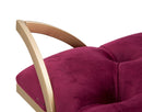Panca Glam Luxy Bordeaux 103x43x47 cm in Ferro e MDF e Spugna e Poliestere Bordeaux e Oro
