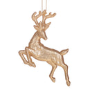 Set 12 Renne con Glitter H12,5 cm Oro