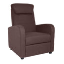 Poltrona Relax Reclinabile Manuale in Tessuto Marta Marrone