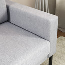 Poltrona Imbottita 82x70x83,5 cm in Poliestere Grigio Chiaro