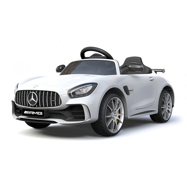 acquista Auto Macchina Elettrica per Bambini 12V con Licenza Mercedes GTR AMG Bianca