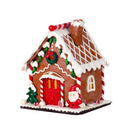 Villaggio Natalizio Casa di Pan di Zenzero con Luci 16 cm in Resina