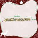 Ghirlanda Natalizia Decorativa da Interno 25x180cm con 50 LED Pigne e Bacche Verde e Bianco      