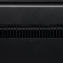 Camino Elettrico da Pavimento 1800W Effetto Fiamma e Telecomando 96,5x22x81,7 cm Grigio Chiaro