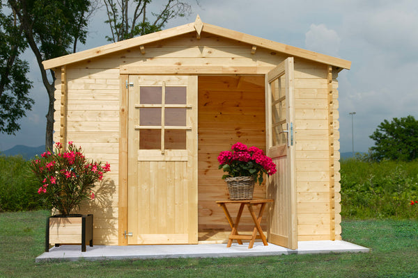 acquista Casetta da Giardino Porta Doppia 300x200 cm in Legno Ambra