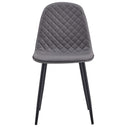 Set 4 Sedie 43x42x86 cm in Similpelle Trapuntata Bella Grigia