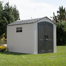 Casetta Box da Giardino Porta Utensili 206x280 cm in Polietilene Grigio