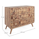 Cassettiera 3 Cassetti 87,5x40x77h cm Kant 