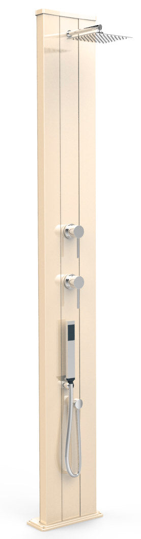 Doccia Solare da Esterno Giardino 40L Miscelatore e Doccetta Mobile Arkema Dada S Champagne Bronze sconto