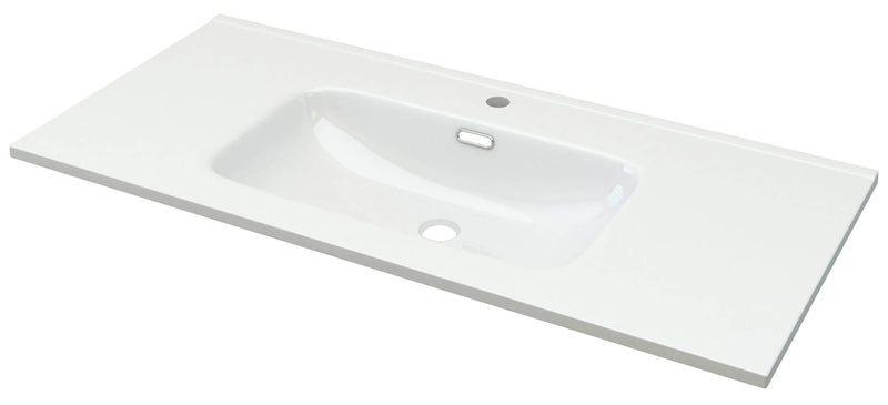 Mobile Bagno Sospeso 100 cm Lavabo e Specchio Tavassi Venere Bianco Lucido