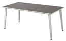 Tavolo Rettangolare da Giardino 180x90 cm in Alluminio Vorghini Ceriale Grigio Scuro