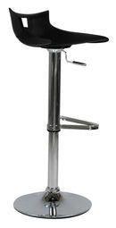 Sgabello con  Alzata a Gas e Seduta Girevole in Polipropilene Vandi Nero