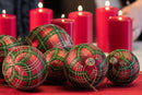 Set 4 Palle di Natale da Appendere Ø 10 cm in Vetro
