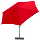 Ombrellone da Giardino Ø3 m Palo Ø38 mm in Alluminio Tessuto Poliestere Trend Rosso