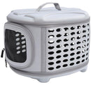 Trasportino per cani pieghevole in EVA grigio chiaro 46x37x31 cm 