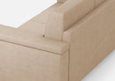 Divano Angolare 6 Posti 286x226x85 cm Marrak in Tessuto Beige