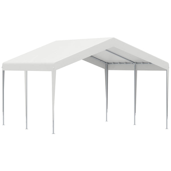 Gazebo da Giardino Garage Portatile 4x4x2,85m in tessuto PE Bianco online