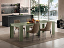 Consolle Allungabile Segmenta 110x42,5/246,5x78 cm in MDF Laccato Verde Opaco