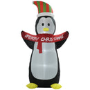 Pinguino Gonfiabile H243 con Luci LED Bianco e Nero